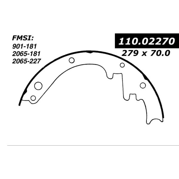 Centric Parts Centric Brake Shoes, 111.02270 111.02270 - main
